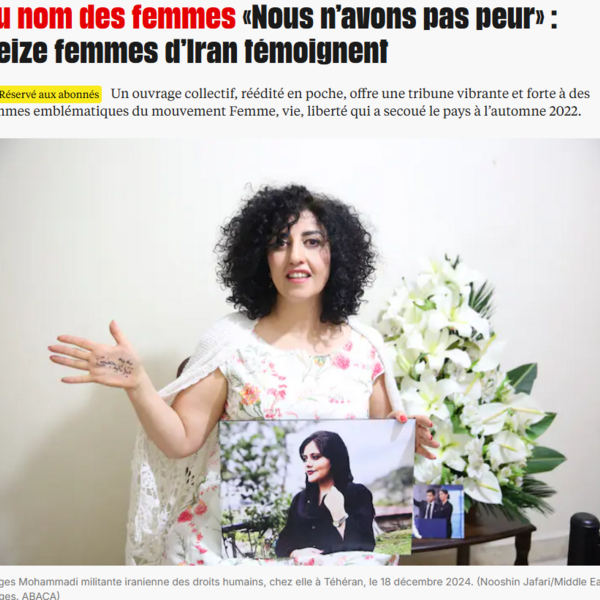 ’Nous n’avons pas peur’ dans Libération ’Nous n’avons pas peur’ dans Libération